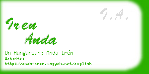 iren anda business card